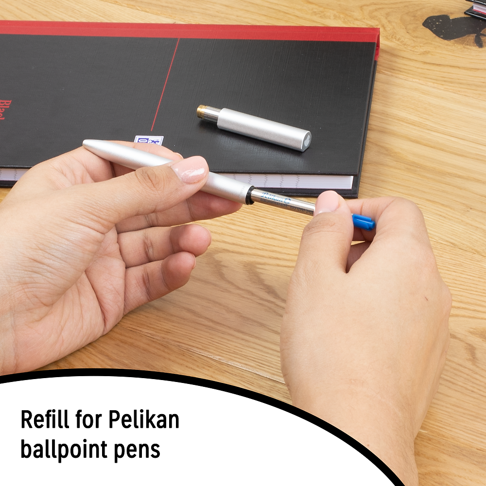 Pelikan Ballpoint Pen 337 Refills, Medium, Black, Pack of 5