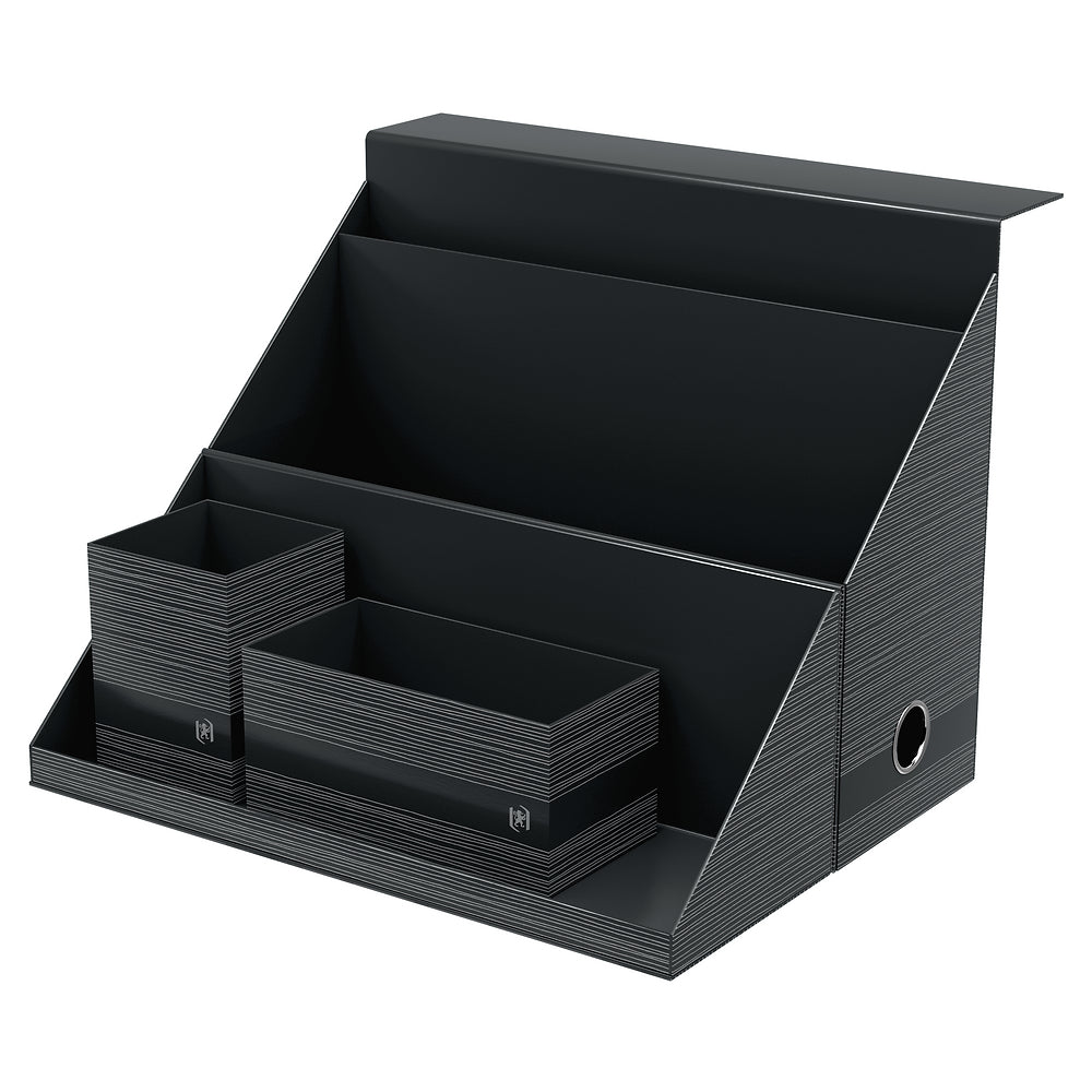 Oxford Desktop Organiser Spine 120 Laminated Card Black