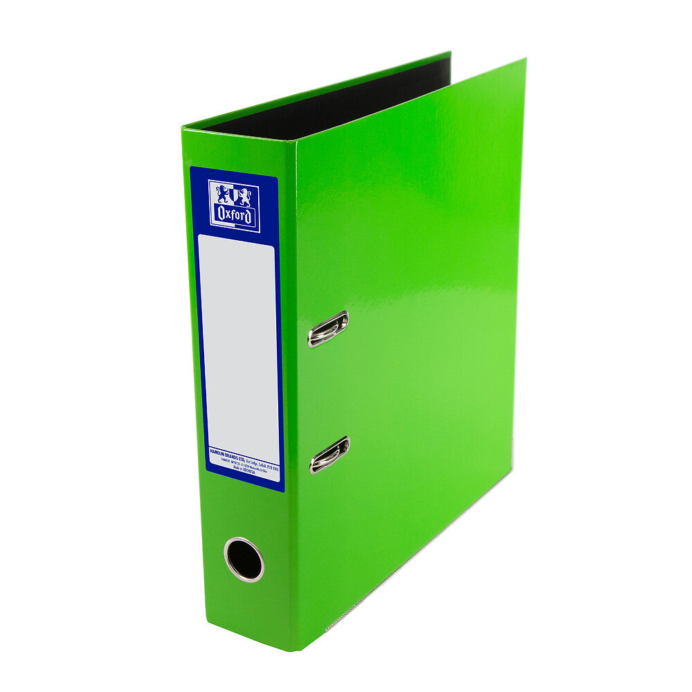 Oxford A4 Bright Green Lever Arch File