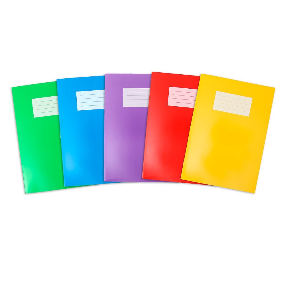 A4 Oxford 8mm Ruled and Margin Exercise Book 80 Page Assorted