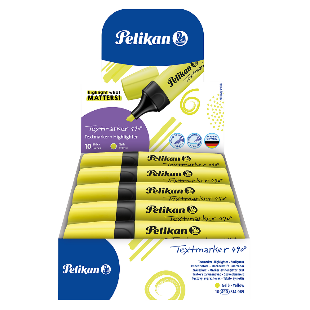 Pelikan Yellow Highlighters, Pack of 10