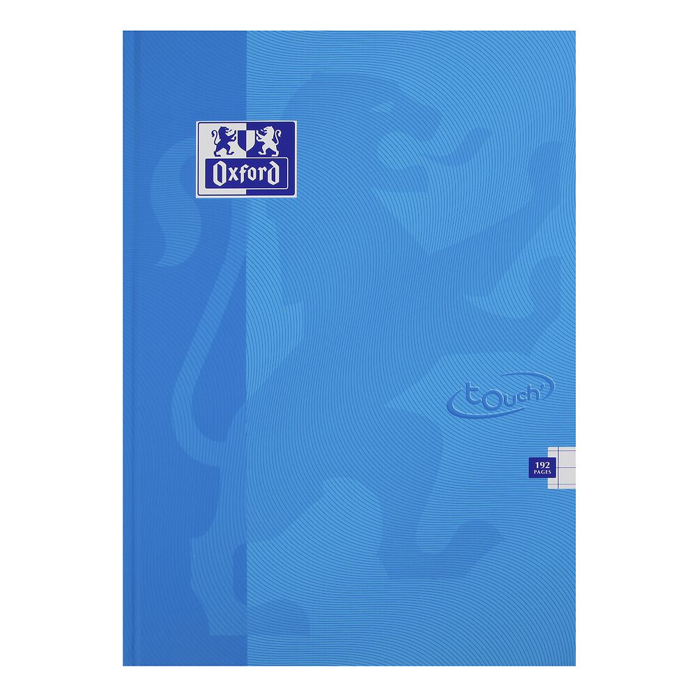 Oxford Touch Aqua A4 Hardback Casebound Notebook Ruled with Margin 192 Pages
