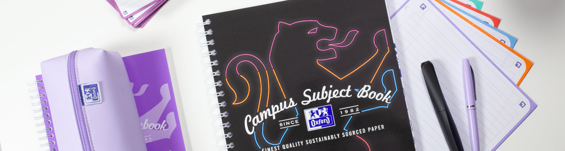 Oxford Campus A4 Subject Book with coloured edge borders for students, Pelikan Twist Pen and Pelikan Jazz Pen