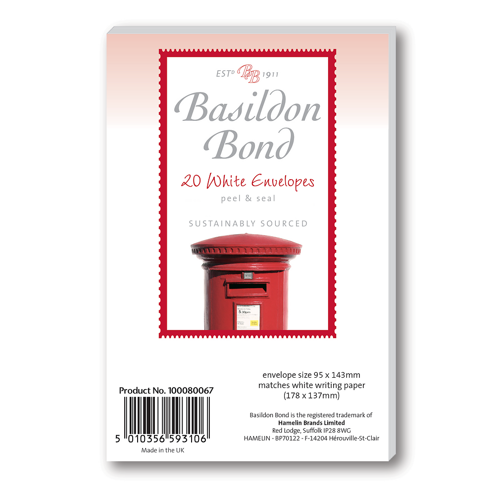 Basildon Bond Duke (95x143mm) Envelopes 20 Pack, White