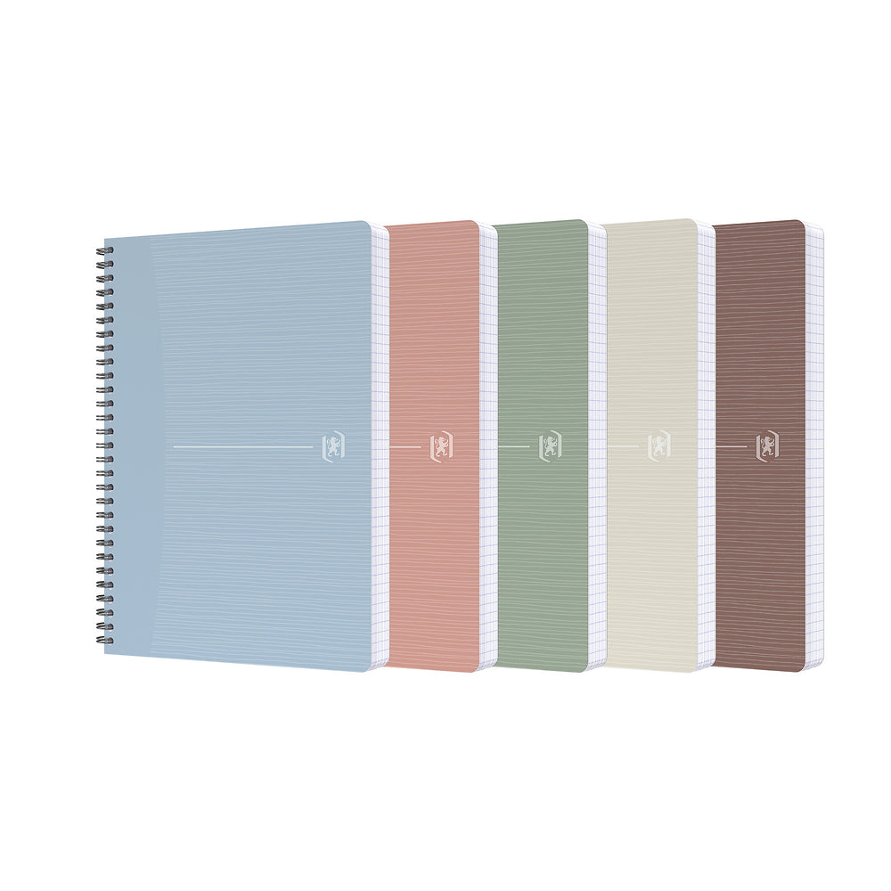 Oxford My Rec'Up Assorted Colours A5 Wirebound notebooks, 180 Pages, Ruled, Pack of 5