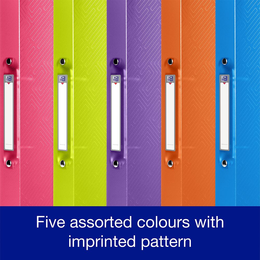Oxford Urban Ring Binders, Assorted Colours, Pack of 5