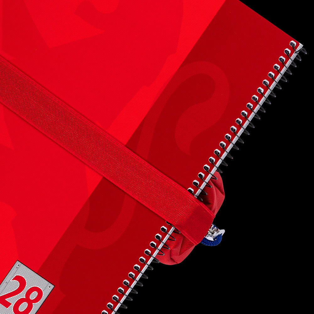 Oxford large rectangular pencil case, red