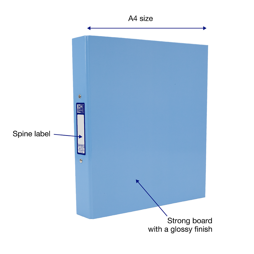 Oxford Ring Binder A4+ Spine 40mm Light Blue