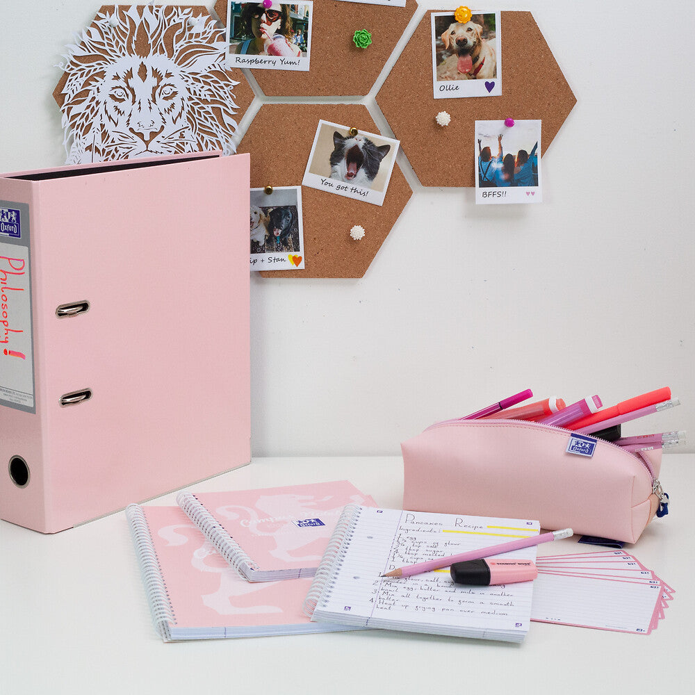 Oxford Pastel Pink Large Square Pencil Case