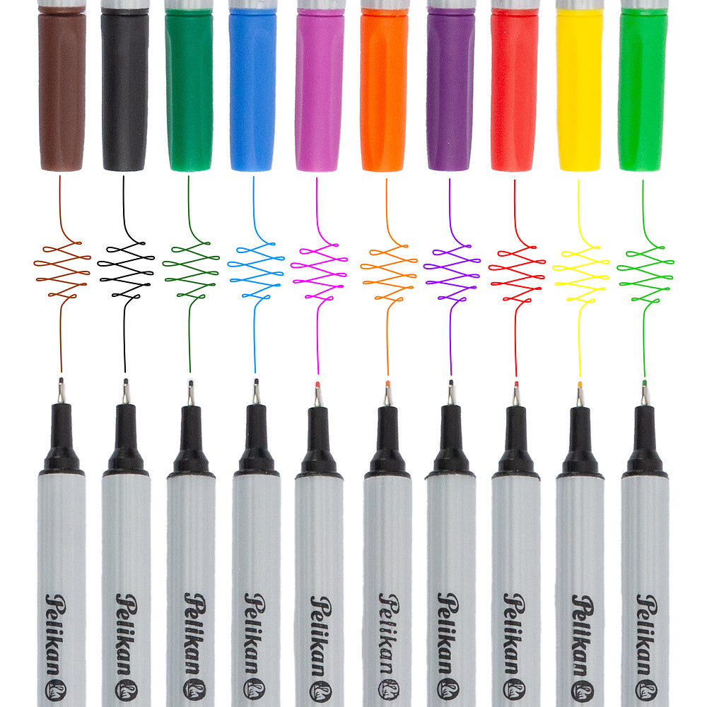 Pelikan Assorted Fineliners 10 Pack