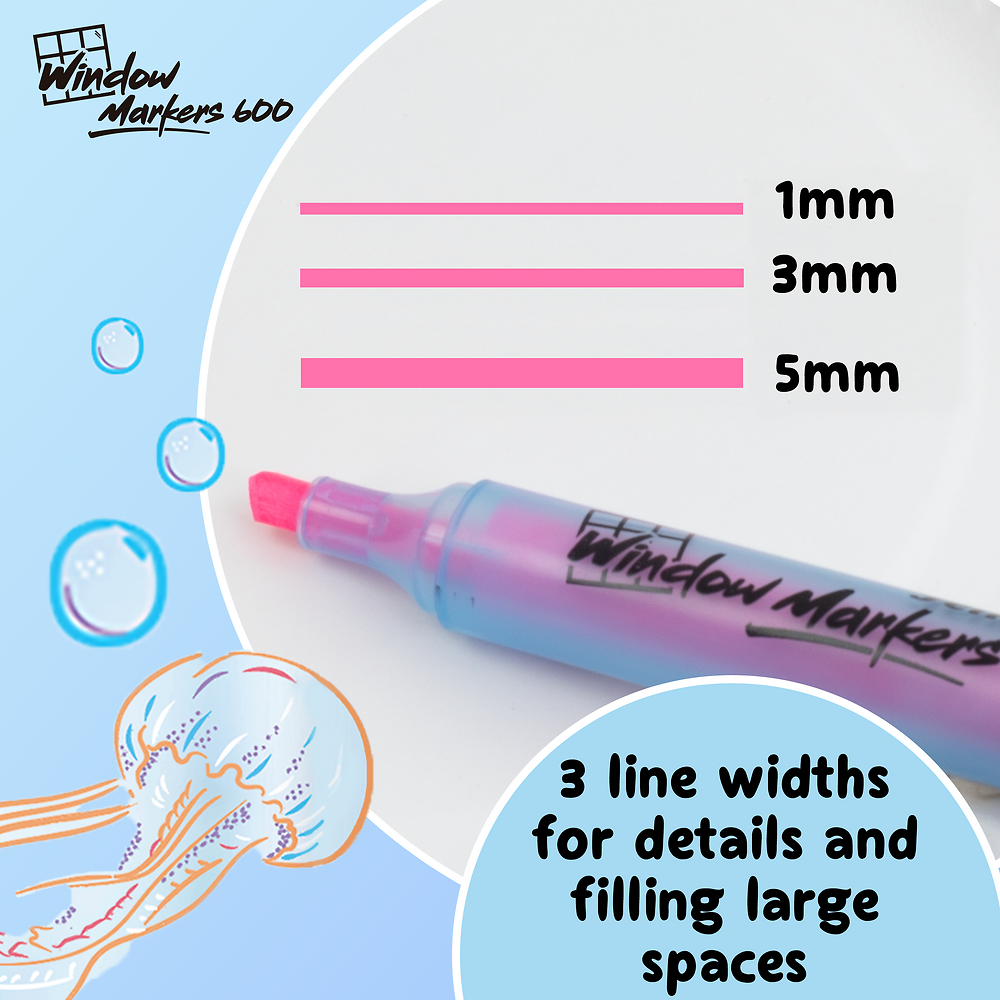 Pelikan Window Markers, Assorted, Pack of 8