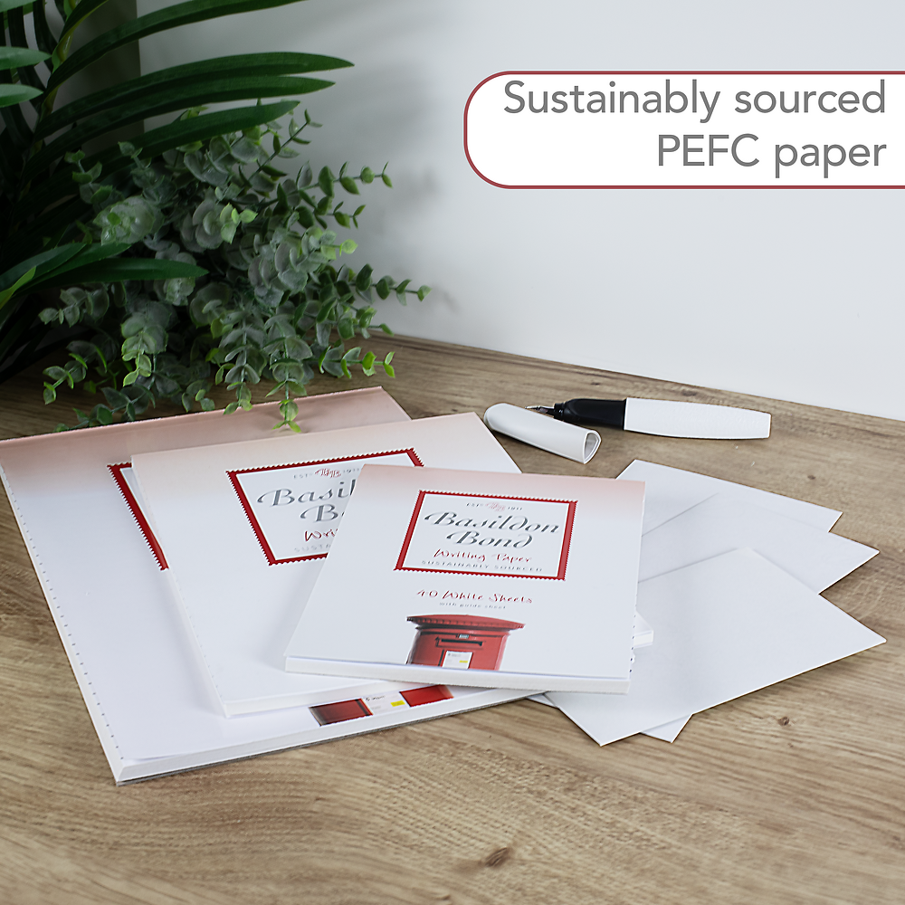 Basildon Bond P4TO (89x187mm) Envelopes 20 Pack, White