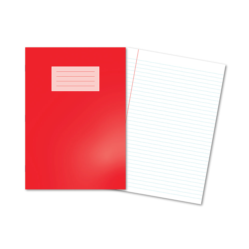 A4 Oxford 8mm Ruled and Margin Exercise Book 80 Page Assorted