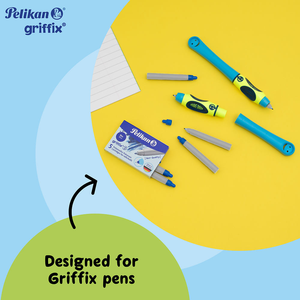 Pelikan Griffix® Ink Pen Blue Refills, Pack of 10