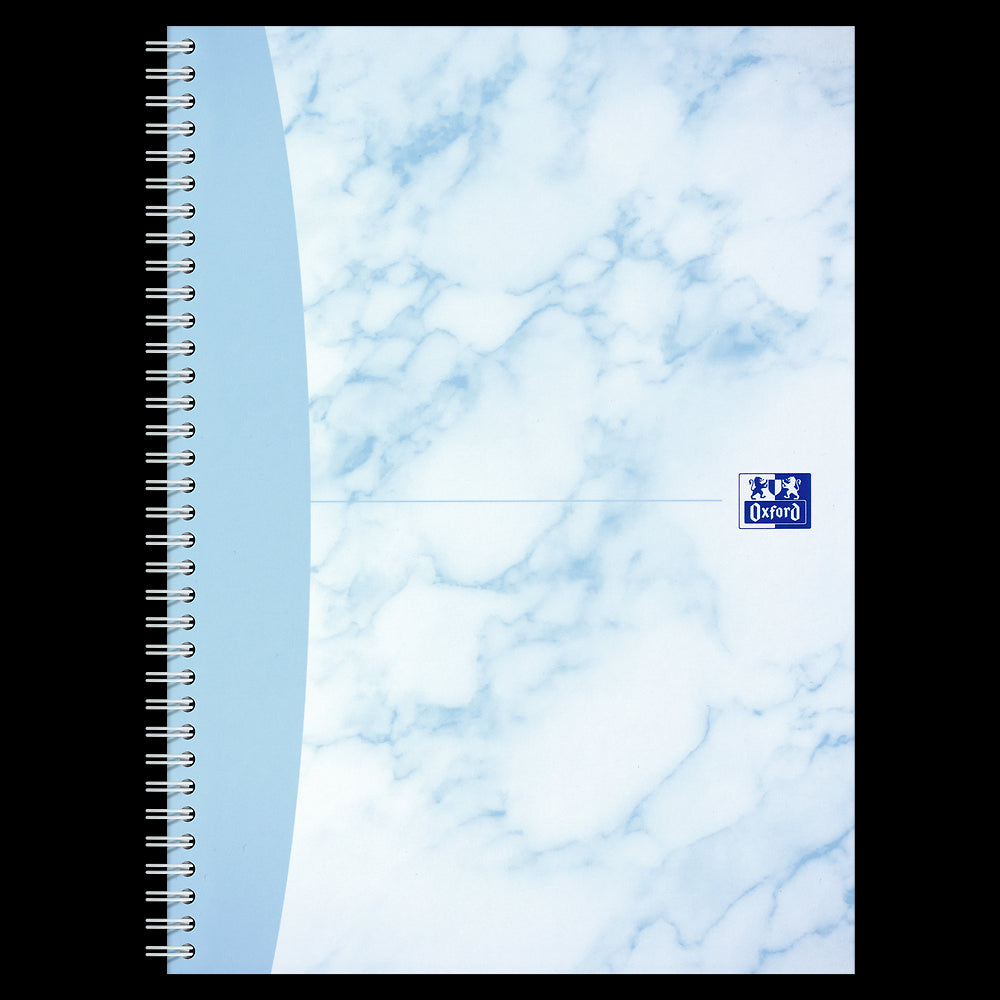Oxford Marble A4 Hard Cover Wirebound Notebook Twin Pack , Ruled with Margin, 140 Pages, Scribzee Enabled