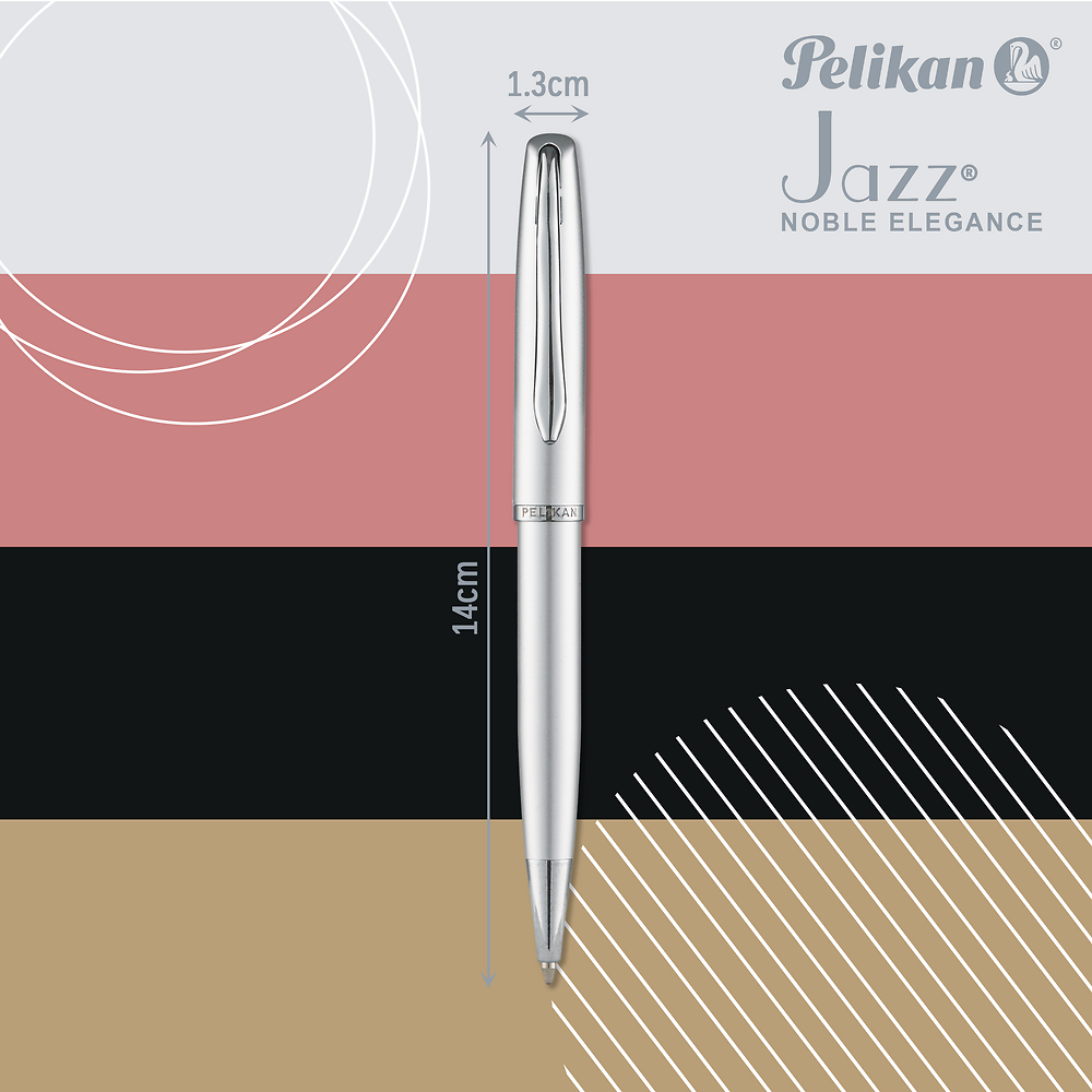 Pelikan Jazz Noble Elegance Ballpoint Pen Gift Set, Silver