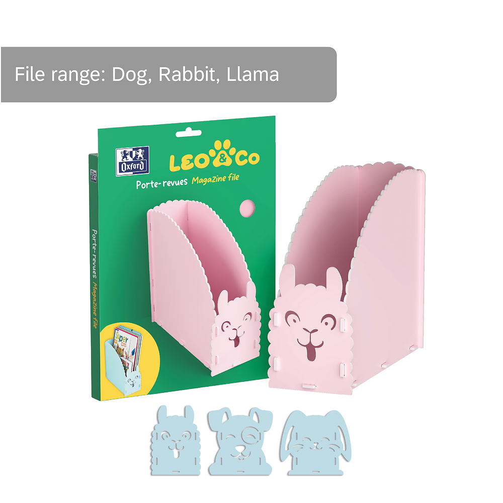Oxford Leo&Co Magazine File Foam PP, Pink Llama