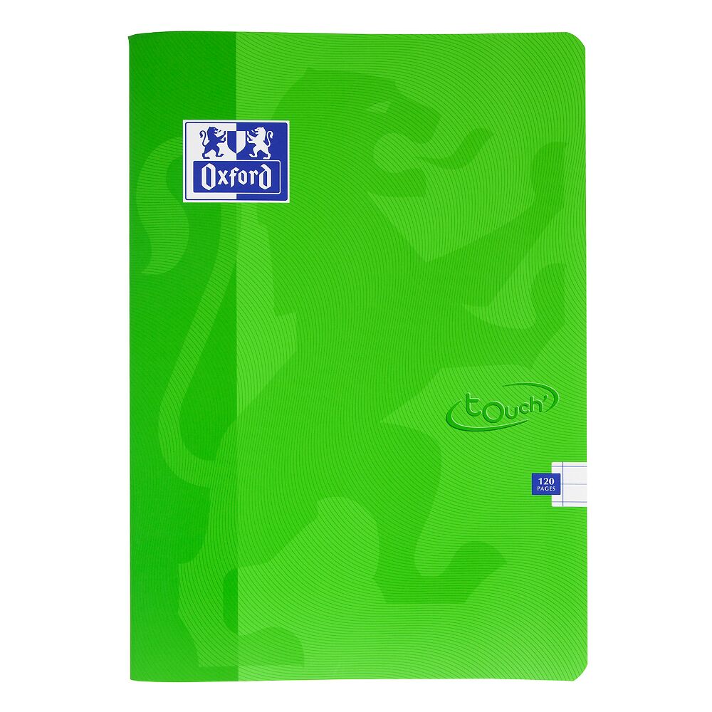 Oxford Touch A4 120 Page Softcover Stapled Notebook, Bright green