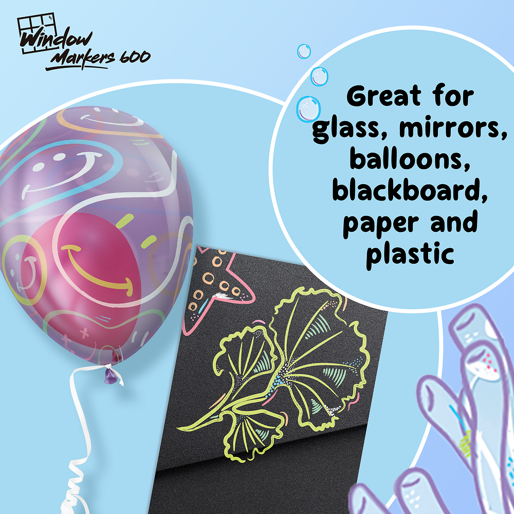 Pelikan Window Markers, Assorted, Pack of 8