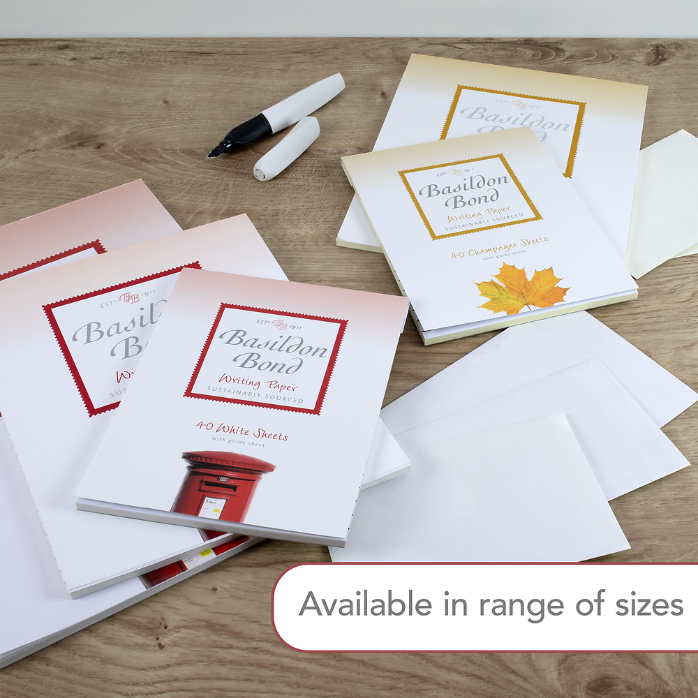 Basildon Bond Duke (137x178mm) Writing Pad, 40 Sheets, White