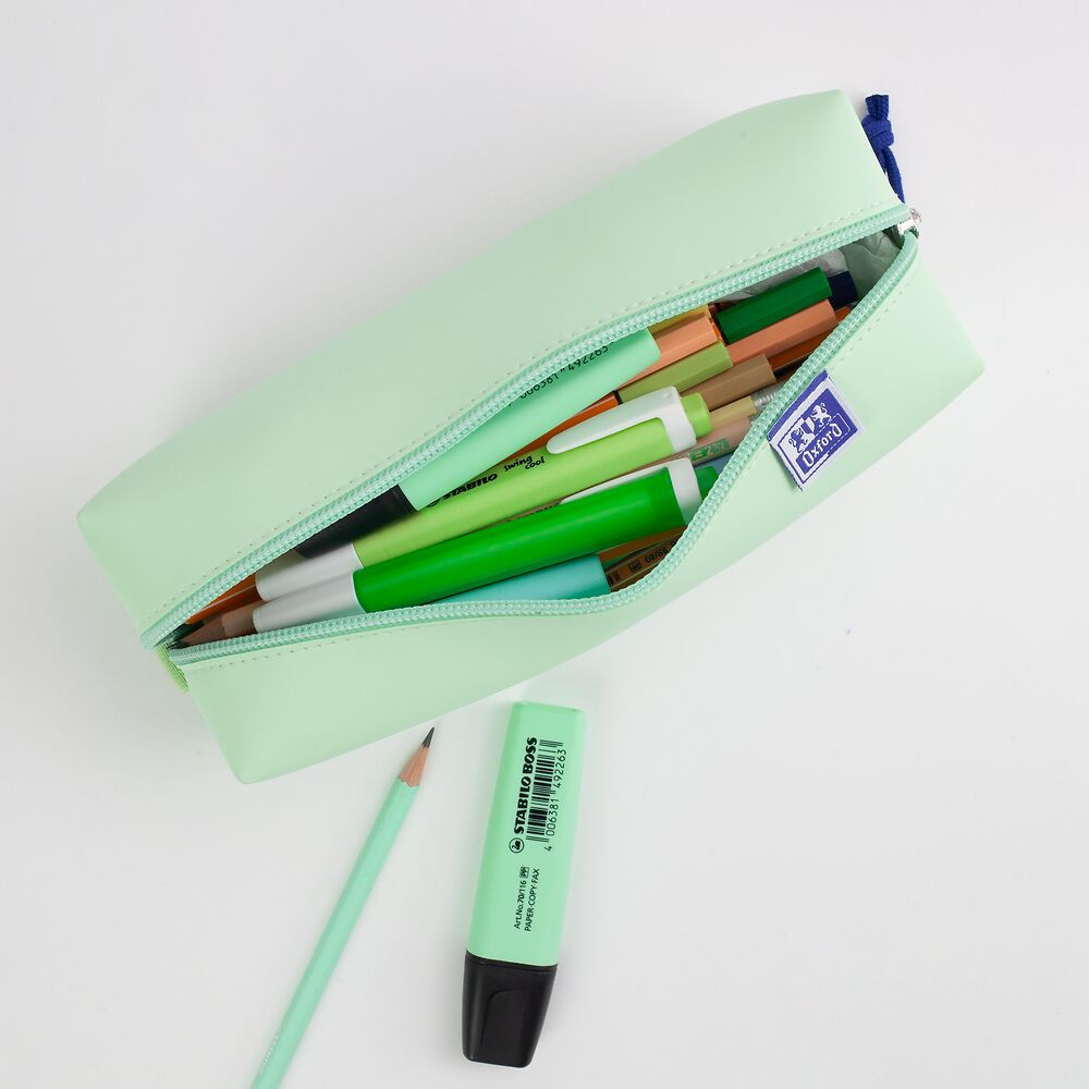 Oxford Large Square Pencil case, Mint Green