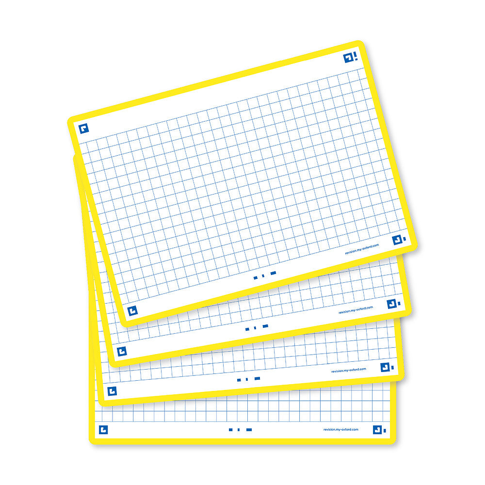 Oxford Yellow Flash Cards, Squared, A6, Pack of 80