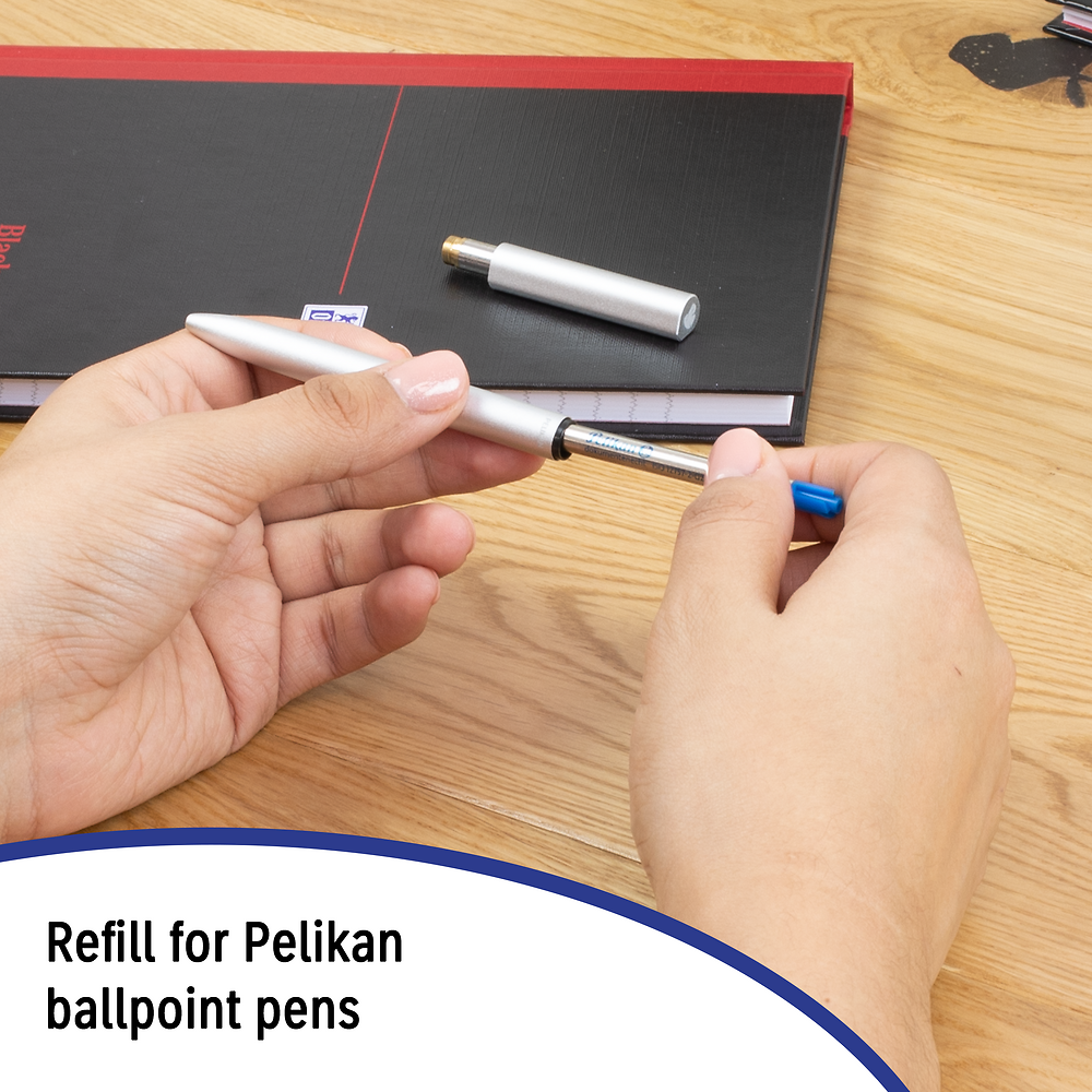Pelikan Ballpoint Pen 337 Refills, Medium, Blue, Pack of 5