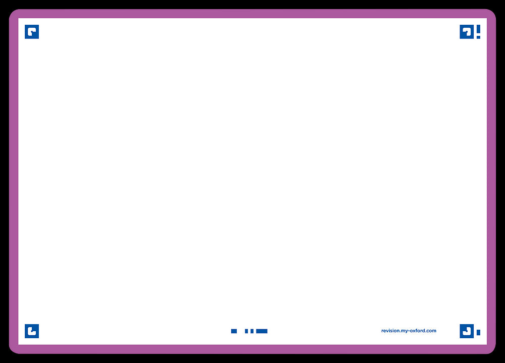 Oxford Flash Cards, Blank with Purple frame, A6, pack of 80