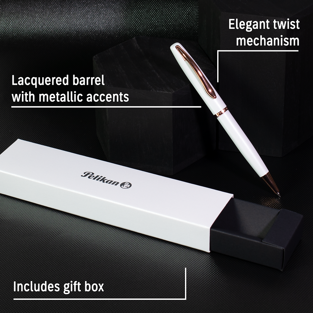 Pelikan Jazz Noble Elegance Ballpoint Pen Gift Set, Pearl