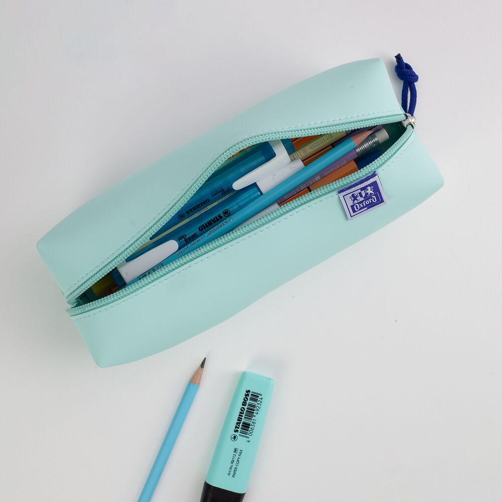 Oxford Large Square Pencil case, Light Blue