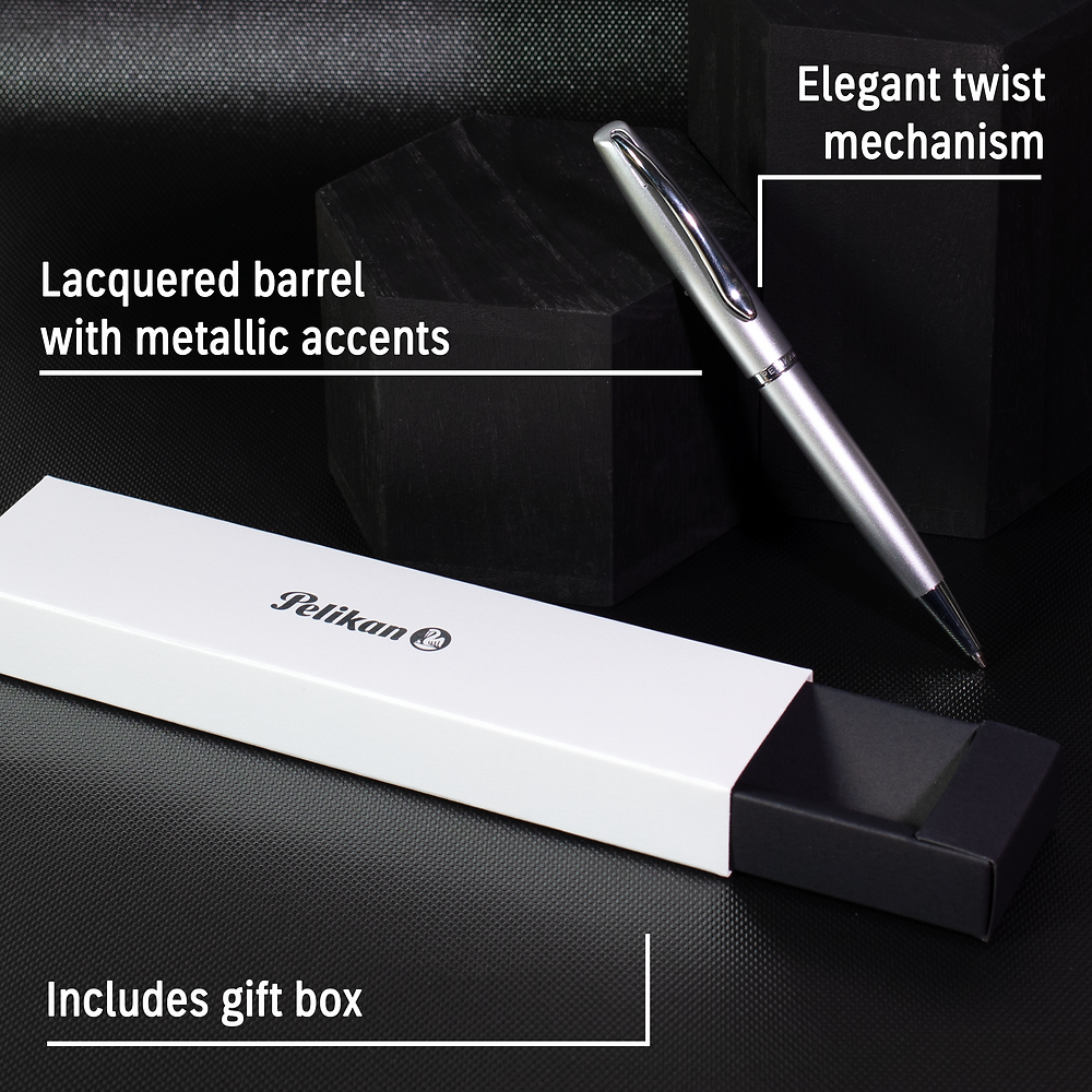 Pelikan Jazz Noble Elegance Ballpoint Pen Gift Set, Silver
