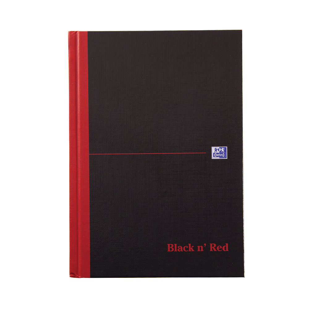 Oxford Black n' Red A5 Hardback Casebound Notebook Ruled 192 Page, 1 Notebook