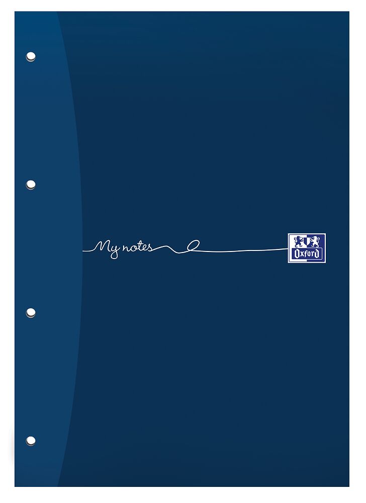 Oxford My Notes A4 Card Cover Headbound Refill Pad Ruled with Margin 160 Page Navy Blue