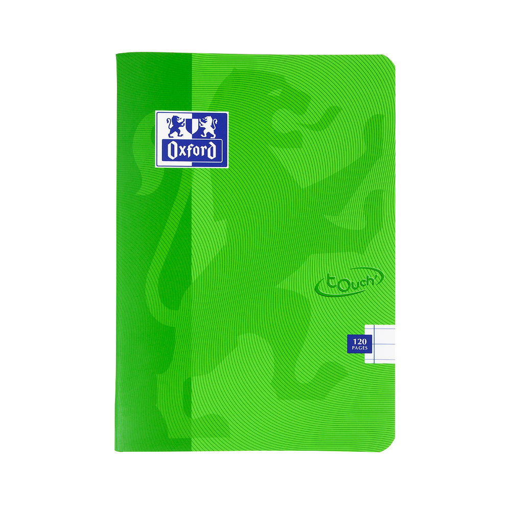 Oxford Touch A5 120 Page Softcover Stapled Notebook, Bright green