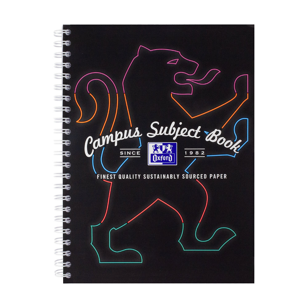 Oxford Campus A4+ Subject Book, black